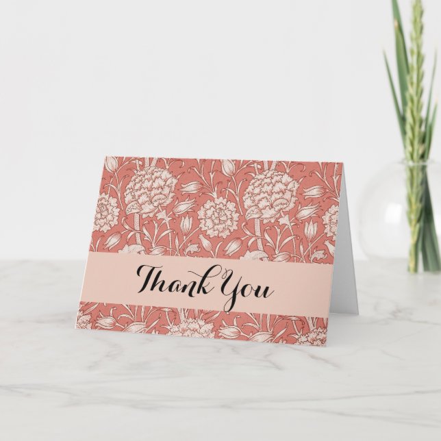 William Morris Vild Tulip Classic Victorian Design Tack Kort (Framsida)