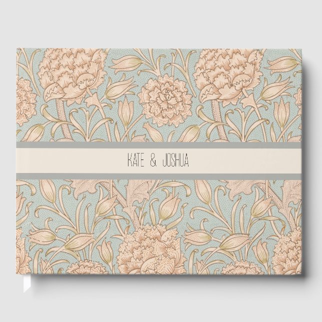 William Morris Vild Tulip Flower Blommigt Design Gästböcker (Framsida)