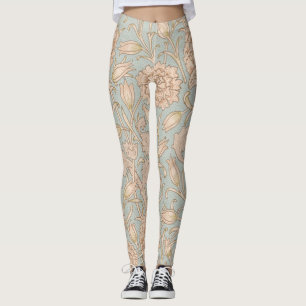 William Morris Vild Tulip Flower Blommigt Design Leggings