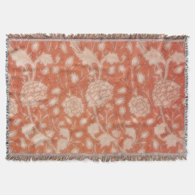 William Morris Vild Tulip Vintage Blommigt Filt (Framsidan)