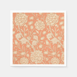William Morris - Vild Tulips - Blommigt Peach Pappersservett