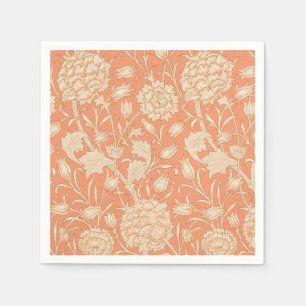 William Morris - Vild Tulips - Blommigt Peach Pappersservett