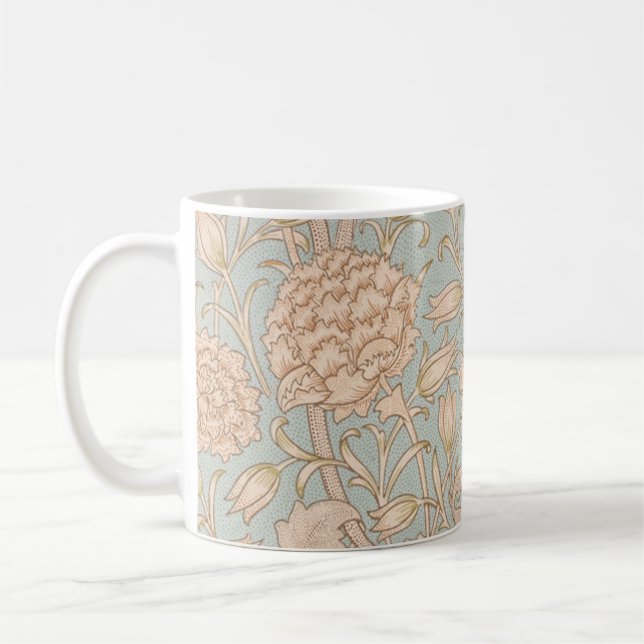 William Morris Vilda Tulpan Blomma Blommig Design Kaffemugg (Vänster)