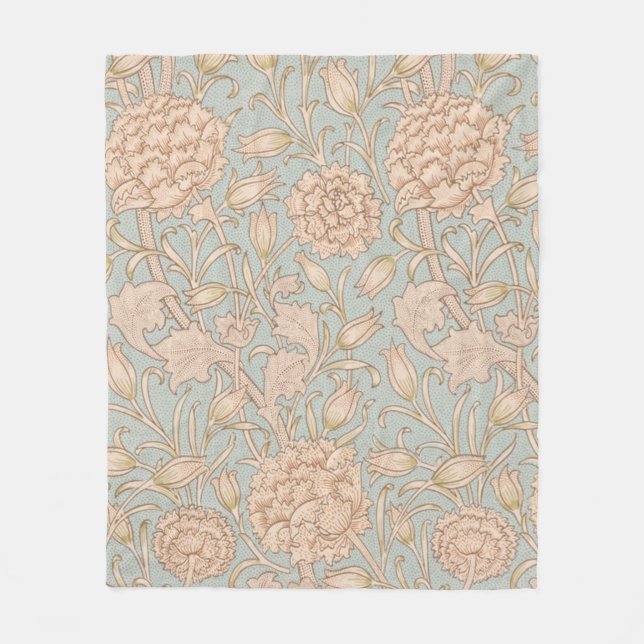 William Morris Vilda Tulpan Blommig Design Fleecefilt (Framsidan)