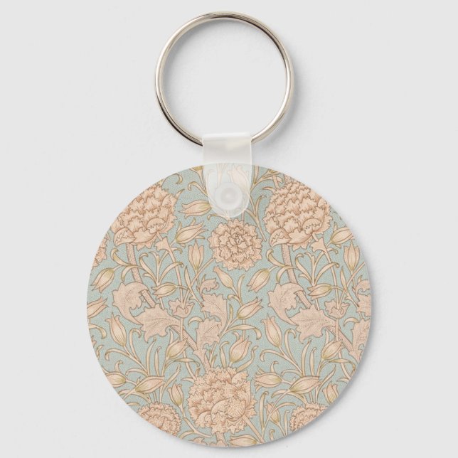 William Morris Vilda Tulpan Blommig Design Nyckelring (Framsida)