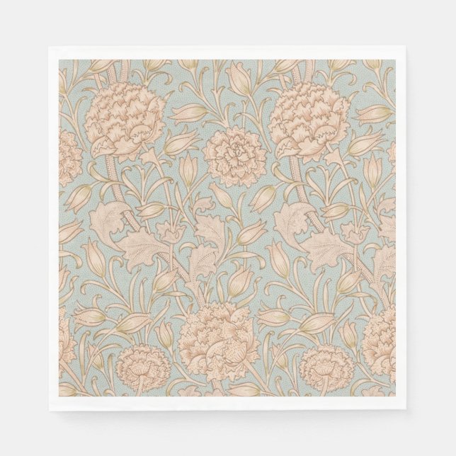 William Morris Vilda Tulpan Blommig Design Pappersservett (Framsidan)