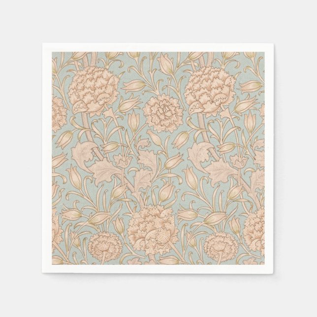William Morris Vilda Tulpan Blommig Design Pappersservett (Framsidan)