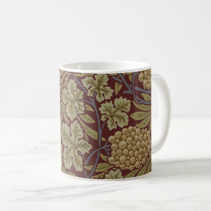 William Morris Vin Druv Röd Grön Konst Kaffemugg