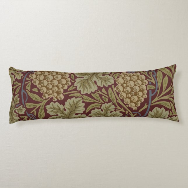 William Morris Vin Druv Röd Grön Konst Kroppskudde (Baksidan)