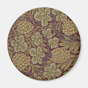 William Morris Vin Druv Röd Grön Konst Magnet