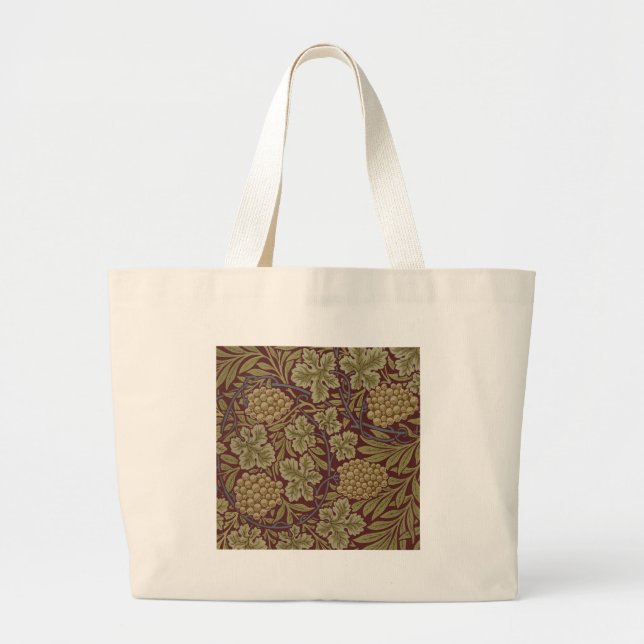 William Morris Vine Druv Röd Grön Konst Jumbo Tygkasse (Framsidan)