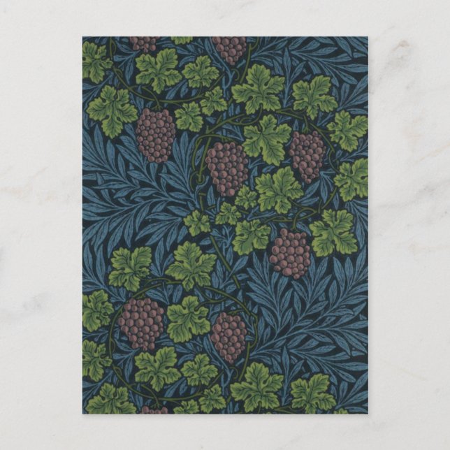 William Morris Vine Tapet Design Vykort (Framsida)