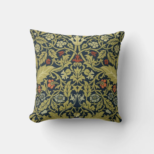 William Morris Vintage Acanthus Blommönster Kudde (Framsida)