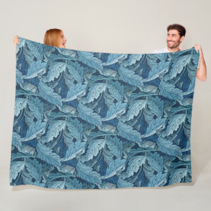 William Morris Vintage Acanthus Foliage Blue Fleecefilt