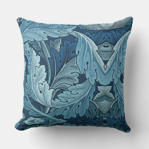 William Morris Vintage Acanthus Foliage Blue Kudde