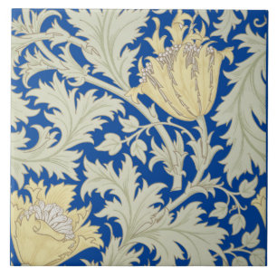 William Morris Vintage Anemone Blommönster Kakelplatta