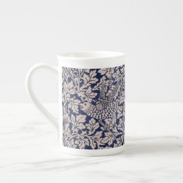 William Morris Vintage Bird and Anemone Mörk blått Benporslin Mugg