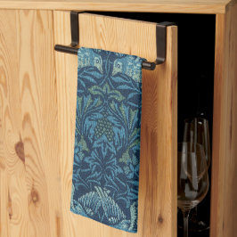William Morris Vintage Bird Foliage Blue Kökshandduk