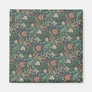 William Morris Vintage Blommig Rosa Grön Compton Magnet