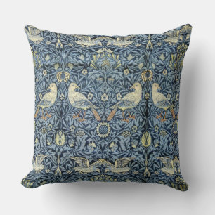 William Morris Vintage Blommigt Bird Kudde