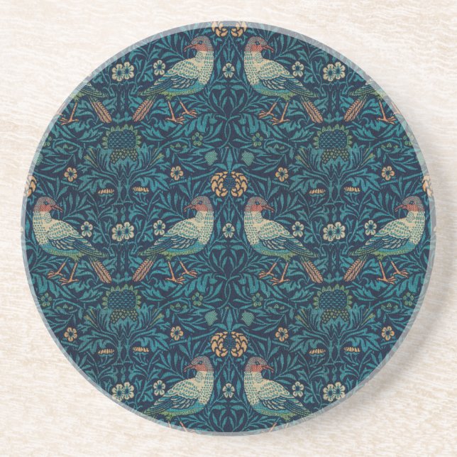 William Morris Vintage Blommigt Birds Underlägg (Framsidan)