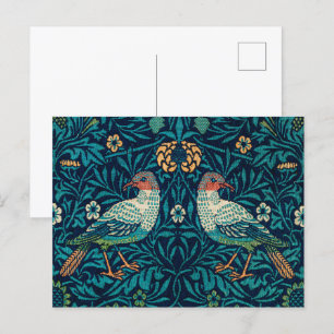 William Morris - Vintage Blommigt Birds Vykort