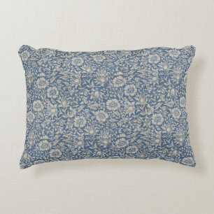 William Morris Vintage Blommigt Blue Mallow Prydnadskudde