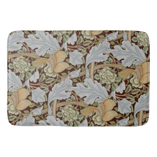 William Morris Vintage Blommigt Flower White Red Badrumsmatta