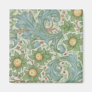 William Morris Vintage Blommigt Grönt Blue Orchard Magnet