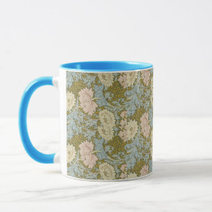 William Morris Vintage Blommigt Rosa Chrysanthemum Mugg