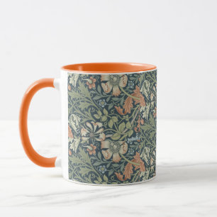 William Morris Vintage Blommigt Rosa Grönt Compto Mugg
