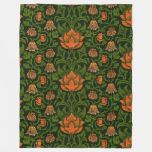 William Morris Vintage Blommigt Violet och Columbi Fleecefilt