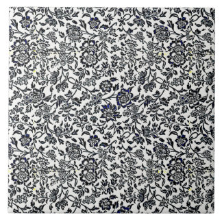 William Morris Vintage Blommönster Blue White Kakelplatta
