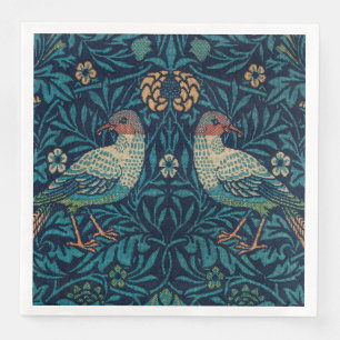 William Morris Vintage Blue Birds Mönster Pappersservett