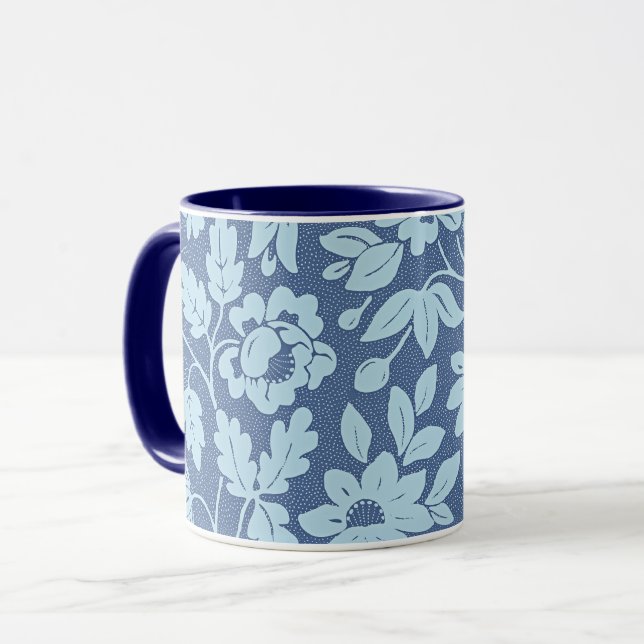William Morris, vintage blue blommars Mugg (Framsida vänster)