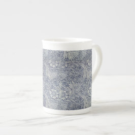 William Morris Vintage Blue Blommönster Benporslin Mugg