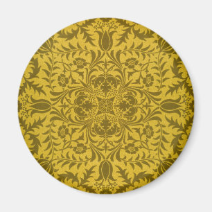 William Morris Vintage Boragi Blommönster Guld Magnet