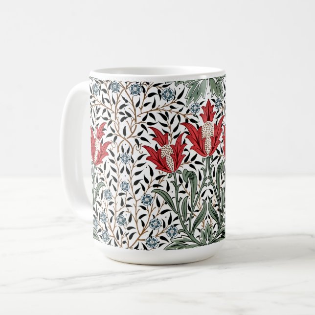 William Morris Vintage Bourne Mönster Kaffemugg (Framsida vänster)