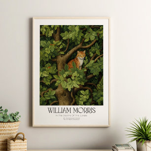 William Morris Vintage Cat i Jungle Poster