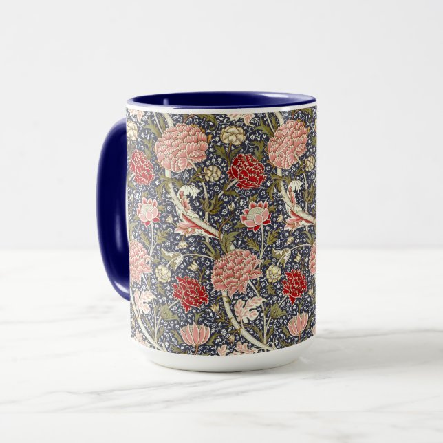 William Morris Vintage Cray Blommönster Mugg (Framsida vänster)
