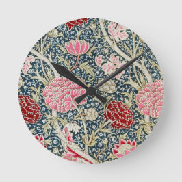 William Morris Vintage Cray Pattern Wall Clock Rund Klocka