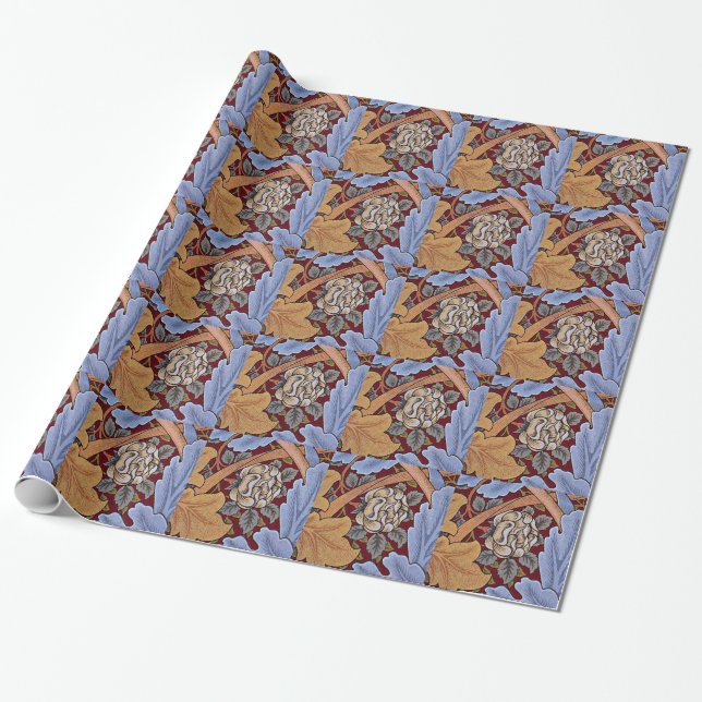 William Morris vintage design, Saint James Presentpapper (Utrullad)