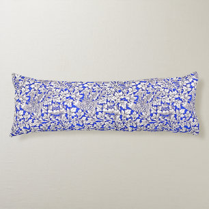William Morris Vintage Flowers Birds Blue White Kroppskudde