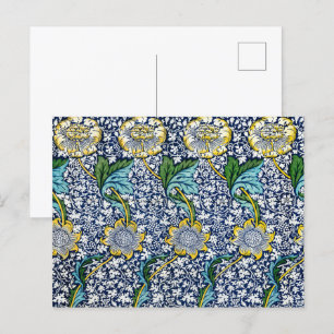 William Morris - Vintage Flowers & löv Mönster Vykort