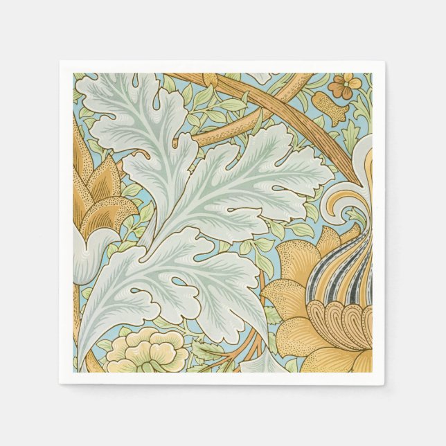 William Morris - Vintage Foliage & Blommönster Pappersservett (Framsidan)