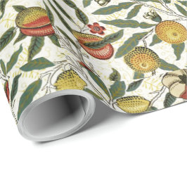 William Morris Vintage Fruit Gult Red Grönt Presentpapper