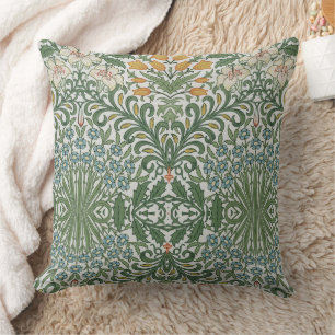William Morris Vintage Garden Grönt Blue Gult Kudde