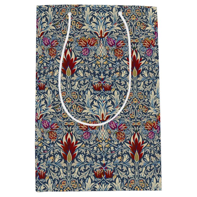 William Morris Vintage Indigo Blommönster (Framsidan)