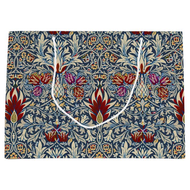 William Morris Vintage Indigo Blommönster (Framsidan)