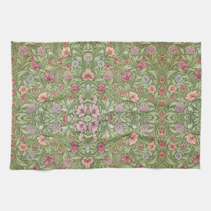William Morris Vintage Inspirerat Blommönster Kökshandduk